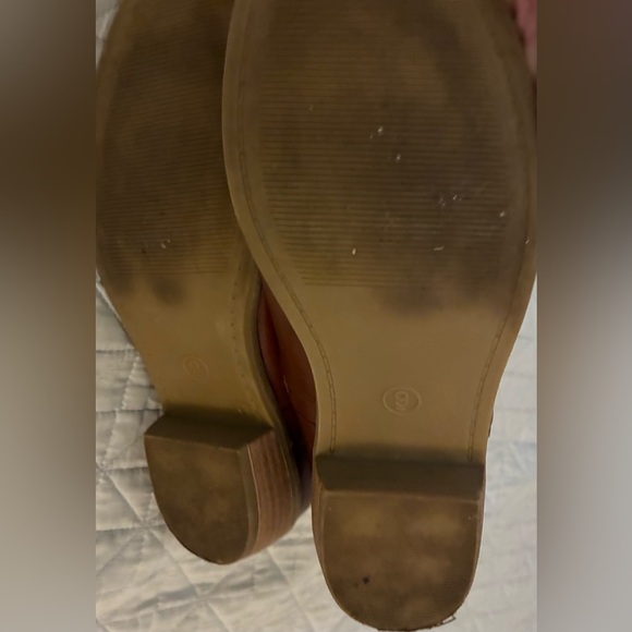 Universal Threads Ankle Boots Size 9 Shoes Brown Slides Low Heel Western-Style! - Picture 9 of 10